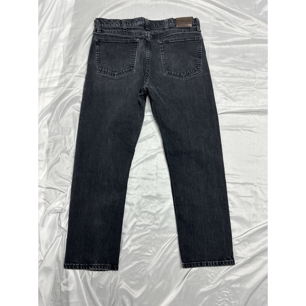 Wrangler Reserve Advanced Comfort Jeans Black Dark Wash Straight Western 36x30 - Picture 6 of 16